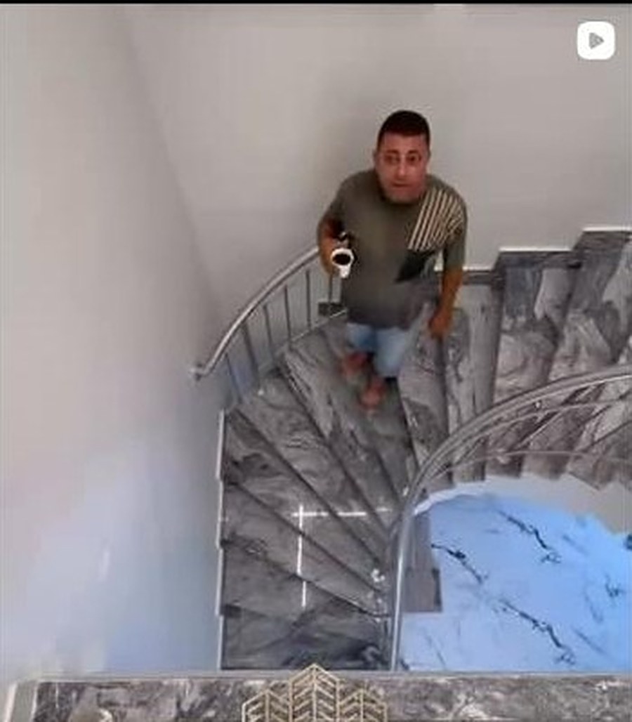 Custom marble staircase